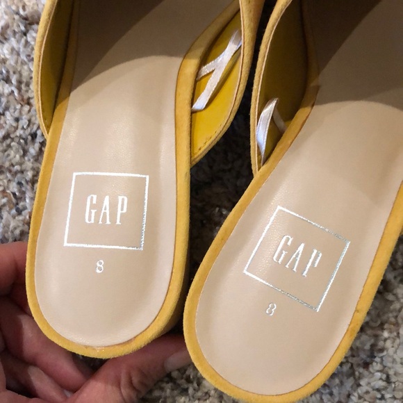 GAP Shoes Nwt Mustard Yellow Mules Poshmark